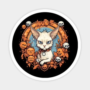 Devon Rex Cat Cat Halloween, Cat Lover Magnet